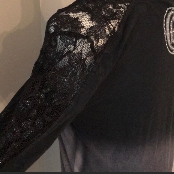 Crash and Burn sequin 3/4 sleeve t-shirt - Picture 4 of 7